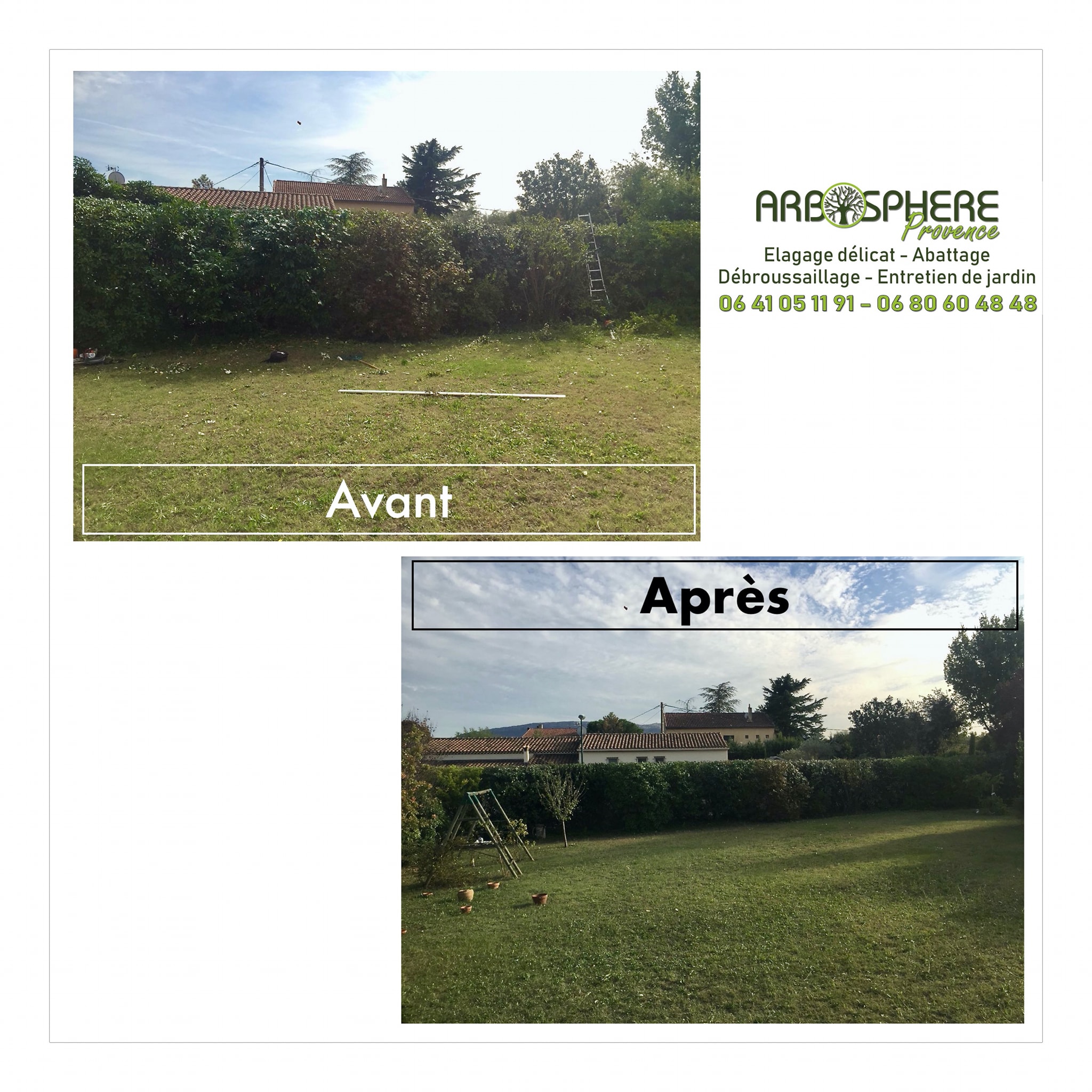 Arbosphere Provence - élagage délicat, débroussaillage, entretien de jardins, taille de haies, vente de bois et de végétaux, petits travaux de maçonnerie